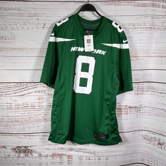 Nike On Field Apparel New York Jets Green Aaron Rogers Football Jersey #8 New