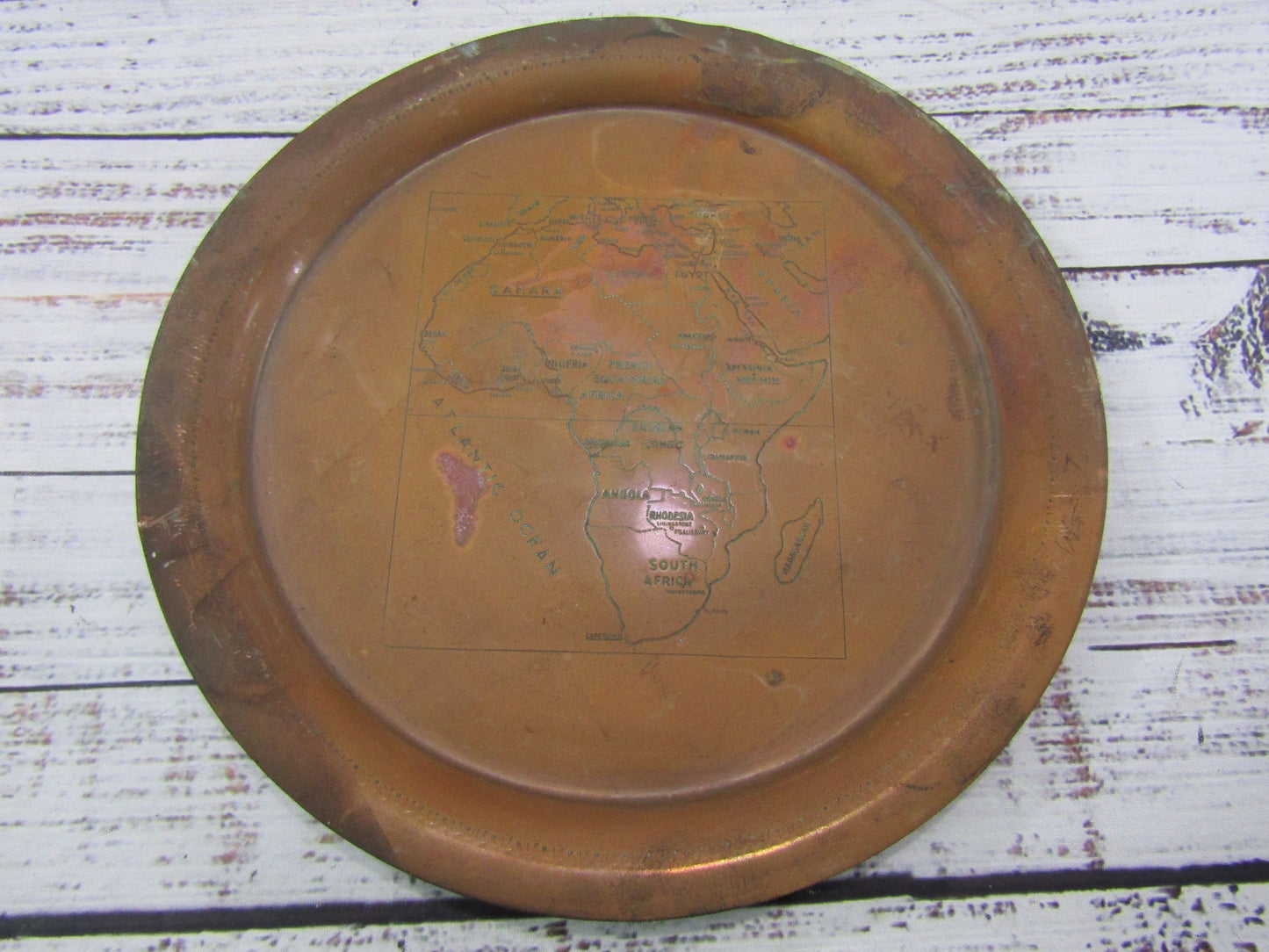 Vintage WWII African Theater Copper Plate
