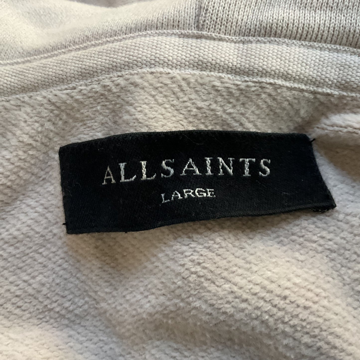 ALL SAINTS Women's Taupe Zip Up Hoodie - SZ L