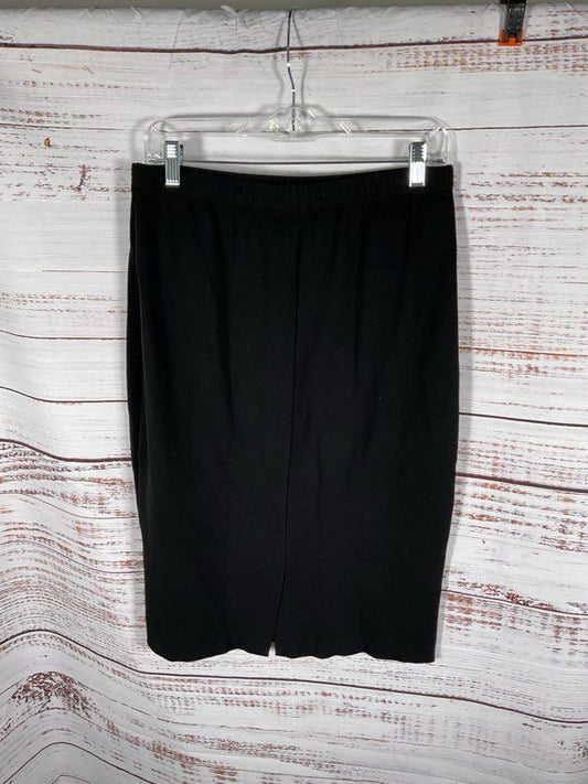 St. John Collection Women's Viscose Blend Black Pencil Skirt Size M