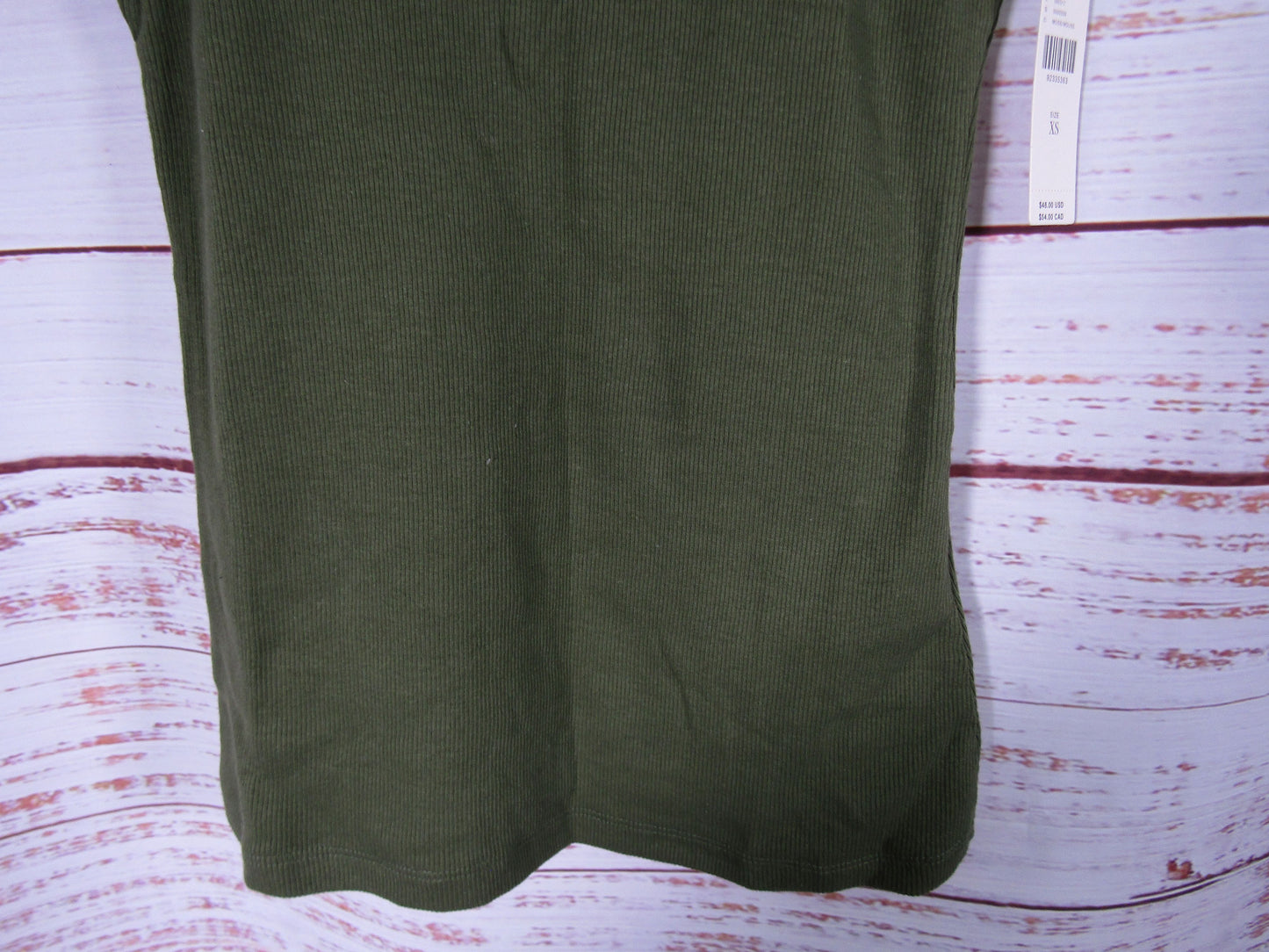 Pilcro Women's Green Scoop Neck Short Sleeve Fitted T-Shirt Size XS