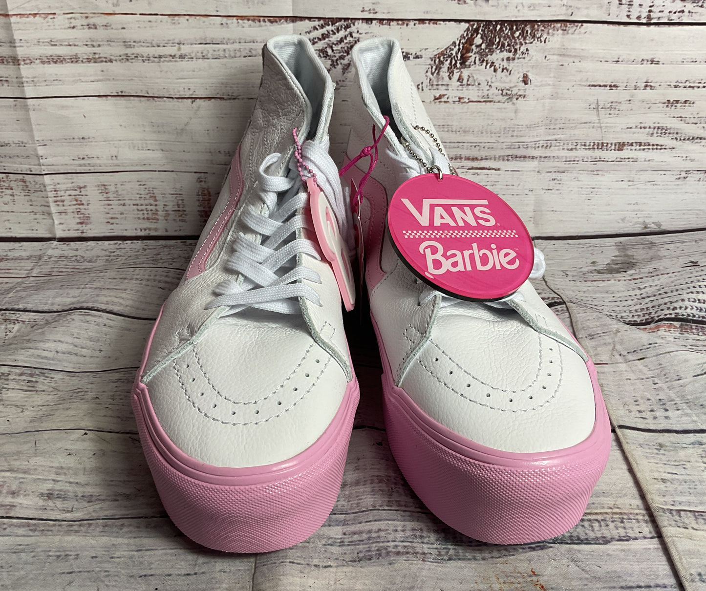 Vans Barbie Sk8-Hi Tapered Stackform Sneakers Pink White 10