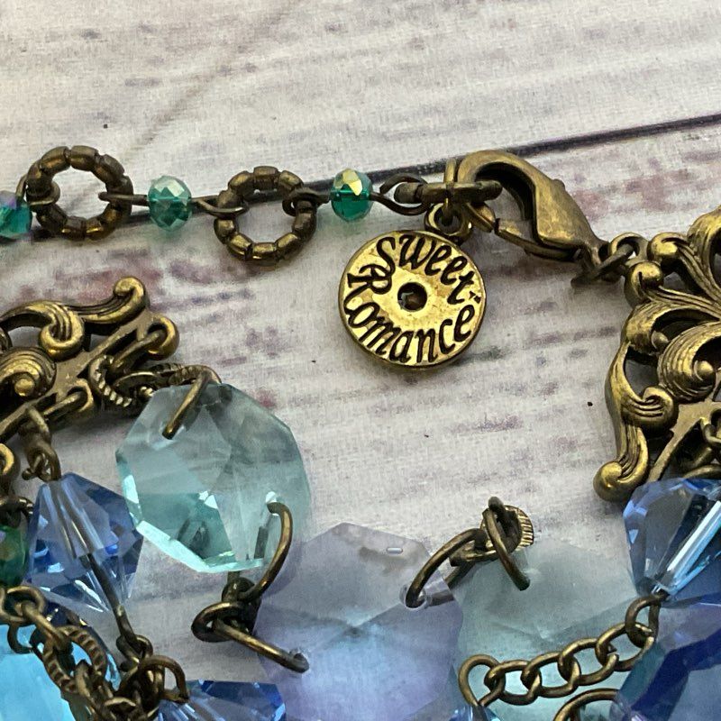 VTG. SWEET ROMANCE 5 Strand Rhinestone Bracelet- 7-9"