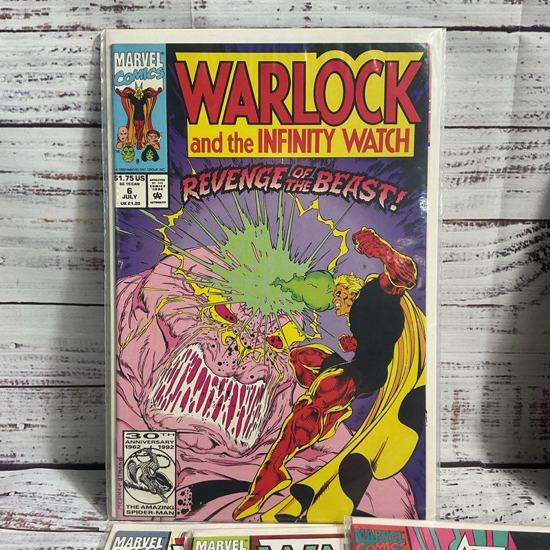 Lot Of 6 Warlock And The Infinity Watch #3 6 7 8 14 32 Vintage Marvel Comics