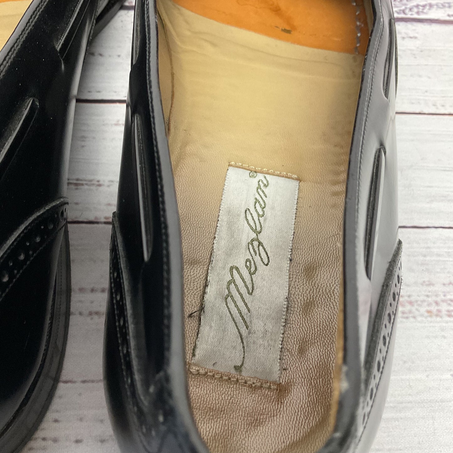 Mezlan Black Leather Tassle Loafer Casual Shoe Men Size 11 As-is