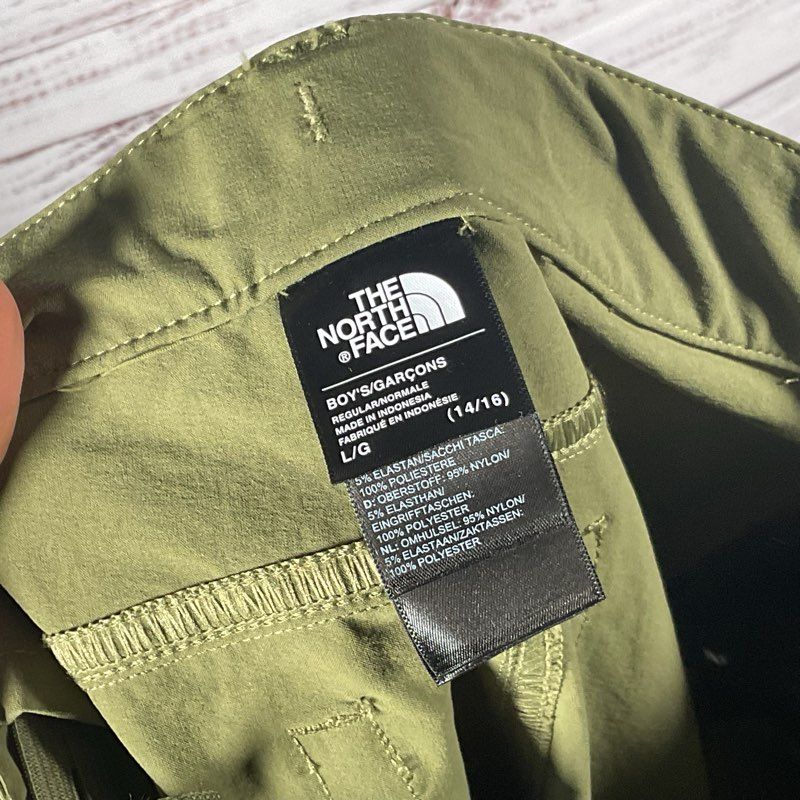The North Face Olive Green Kid's Tech Cargo Hiking Pants Boy's Size L