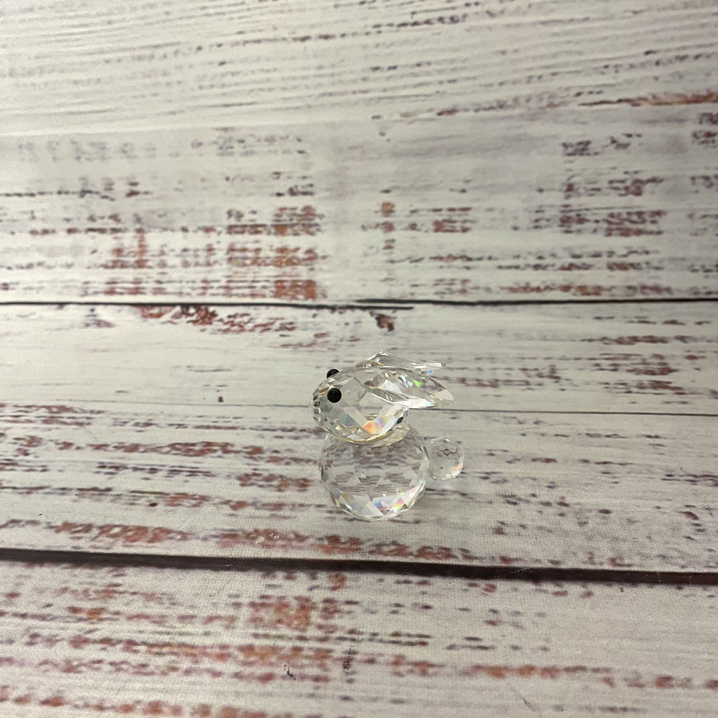 Lead Crystal Cut Glass Swarovski Bunny And Bird 1" Figure