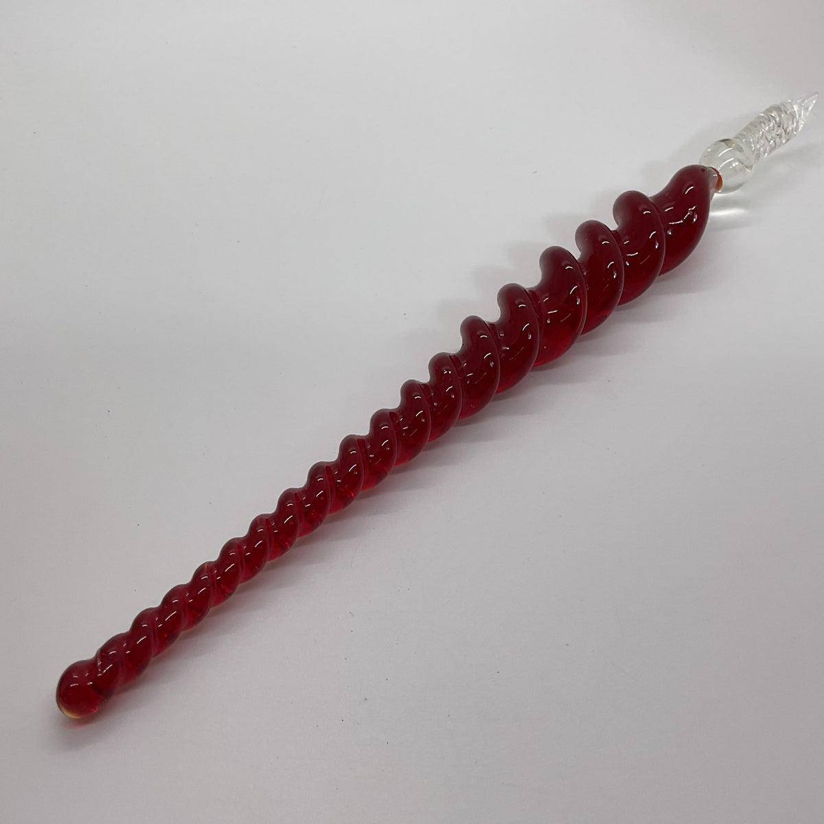 Red Glass Dip Pen- 8"