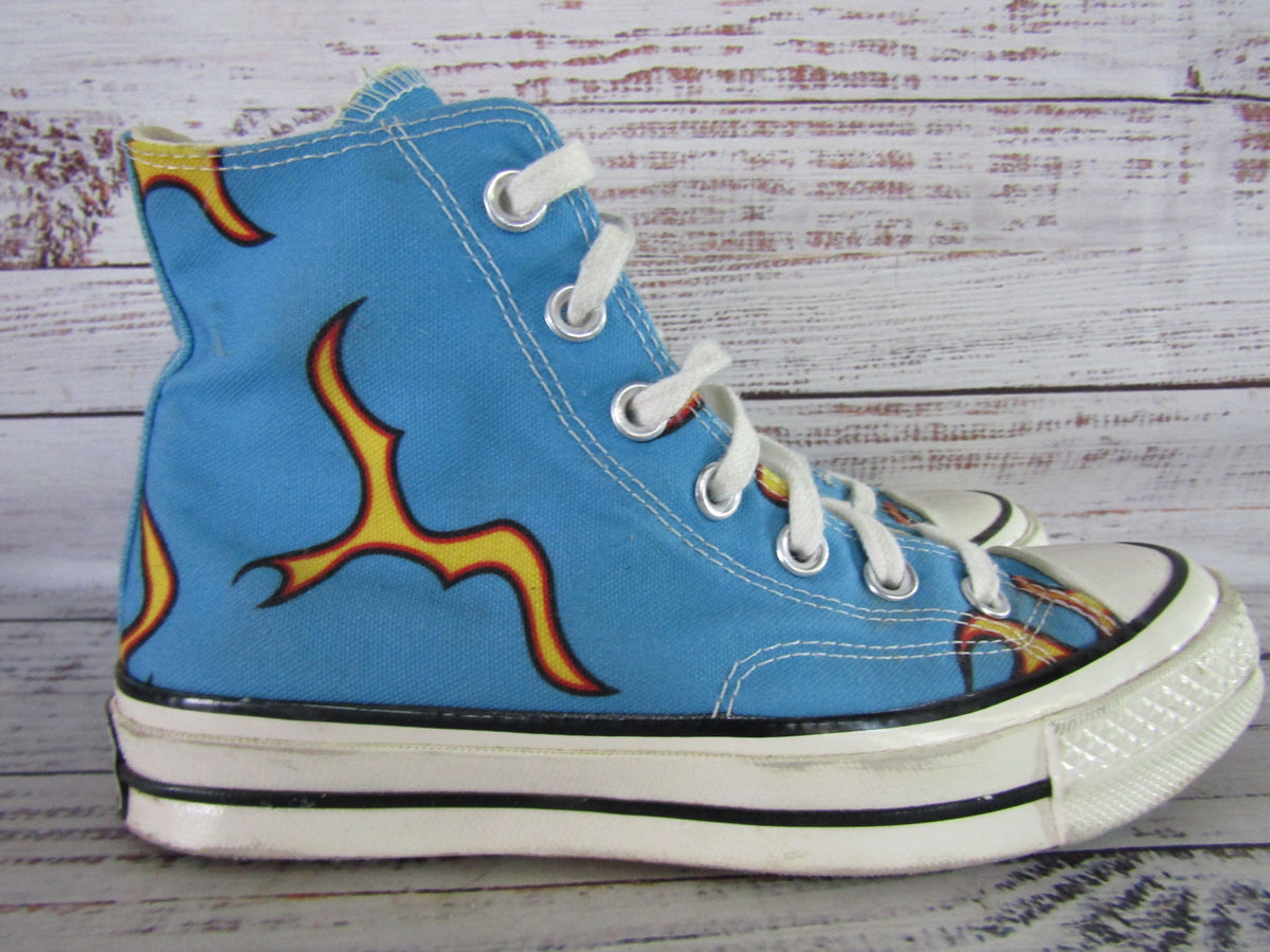 Converse x Golf le Fleur Chuck 70 Flame Women's Blue High Top Sneakers 167279C