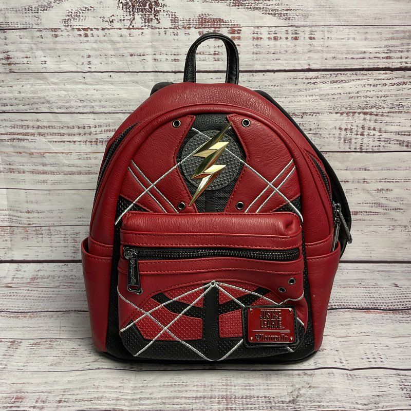 Loungefly Justice League DCU The Flash Red & Black Collectible Mini Backpack