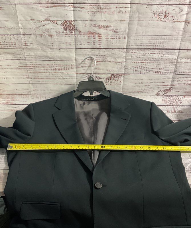 Hugo Boss Men's Black Virgin Wool Blend Suit Jacket Size 42L Made in Germany