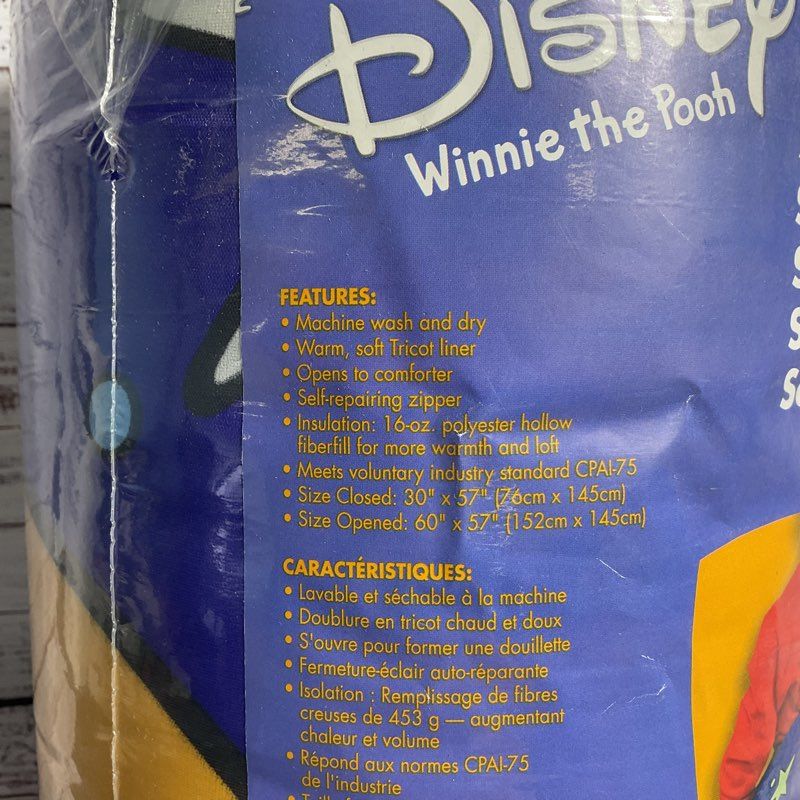 Vintage Disney Winnie The Pooh Indoor Sleeping Bag SEALED