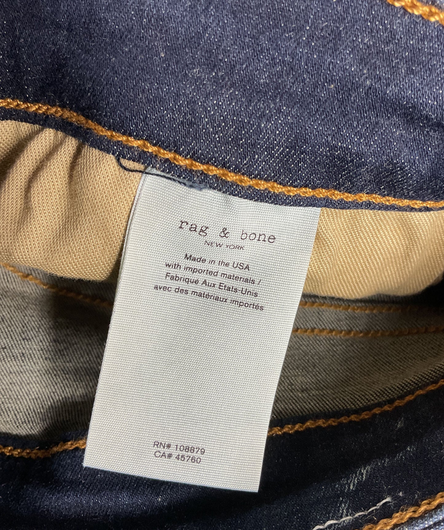 Rag & Bone Cate Mid Rise Ankle Skinny Jeans Blue 30