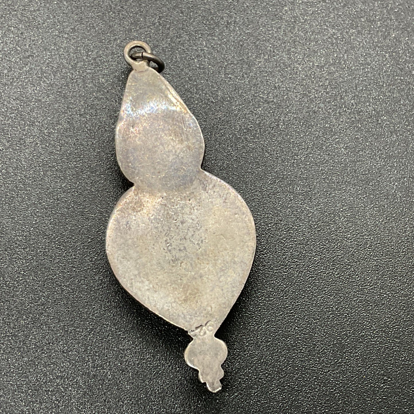 Sterling Silver & Garnet 2.25" Pendant- 4.86g