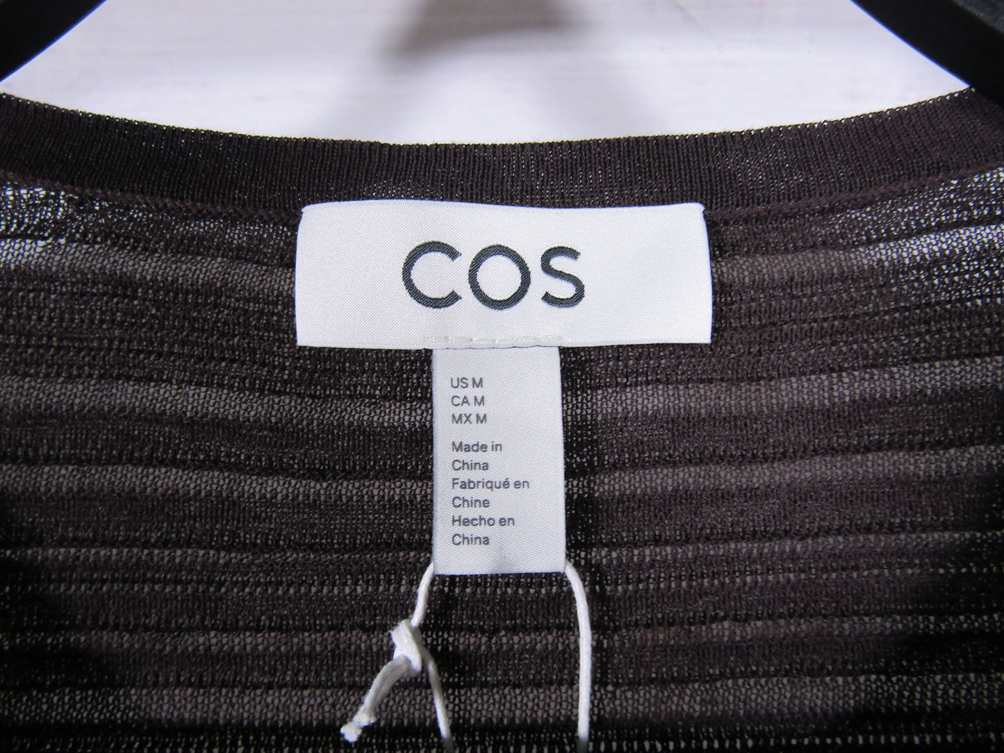 COS Women's Brown Pleated Knit Mini Dress Size M