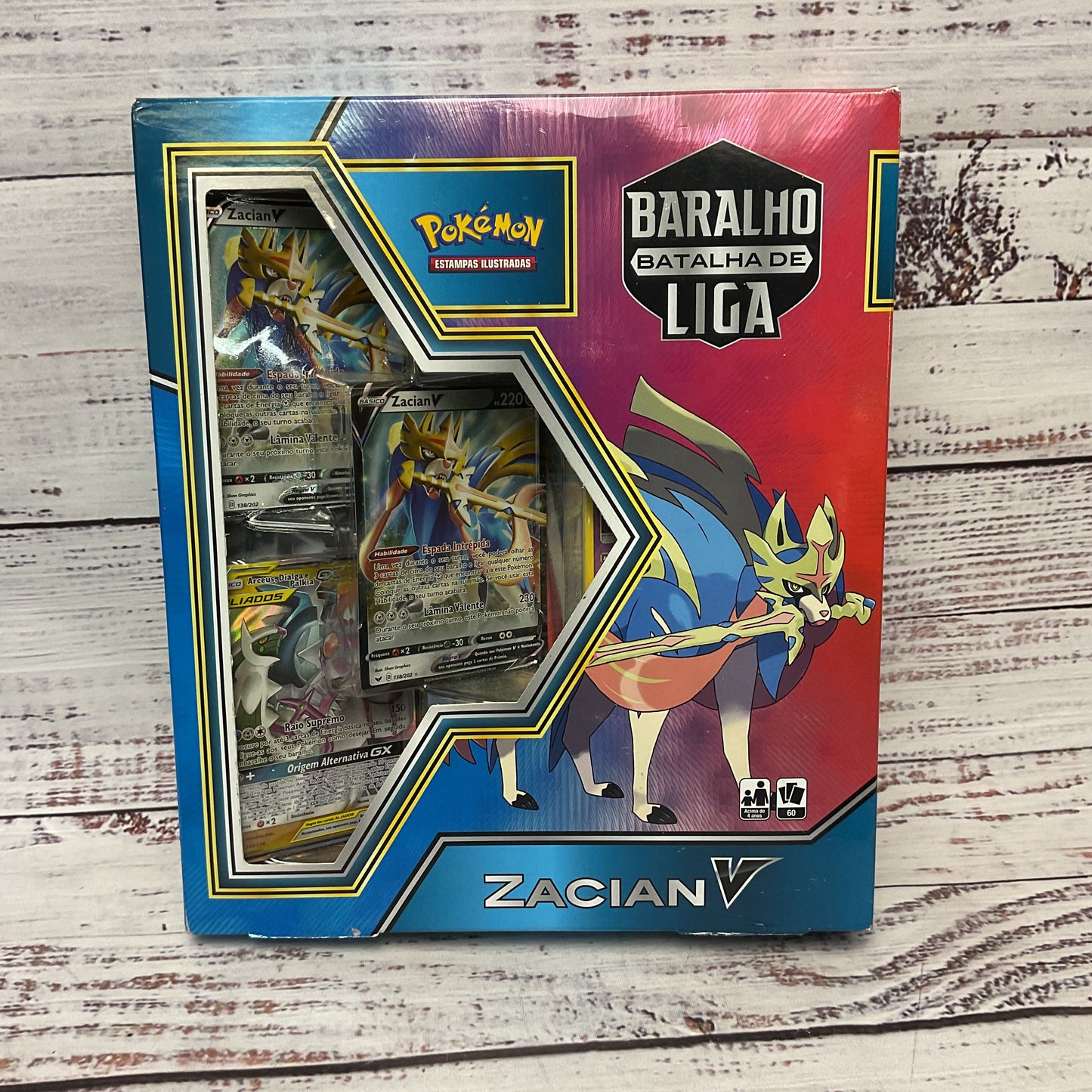 Pokemon Baralho Batalha De Liga Zacian V Cards Portuguese Box Sealed