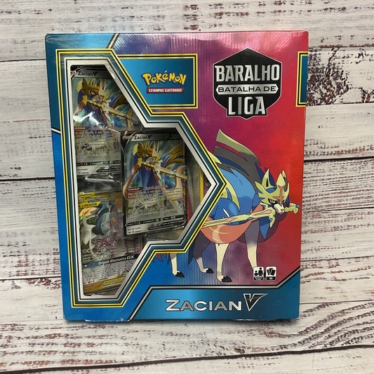 Pokemon Baralho Batalha De Liga Zacian V Cards Portuguese Box Sealed