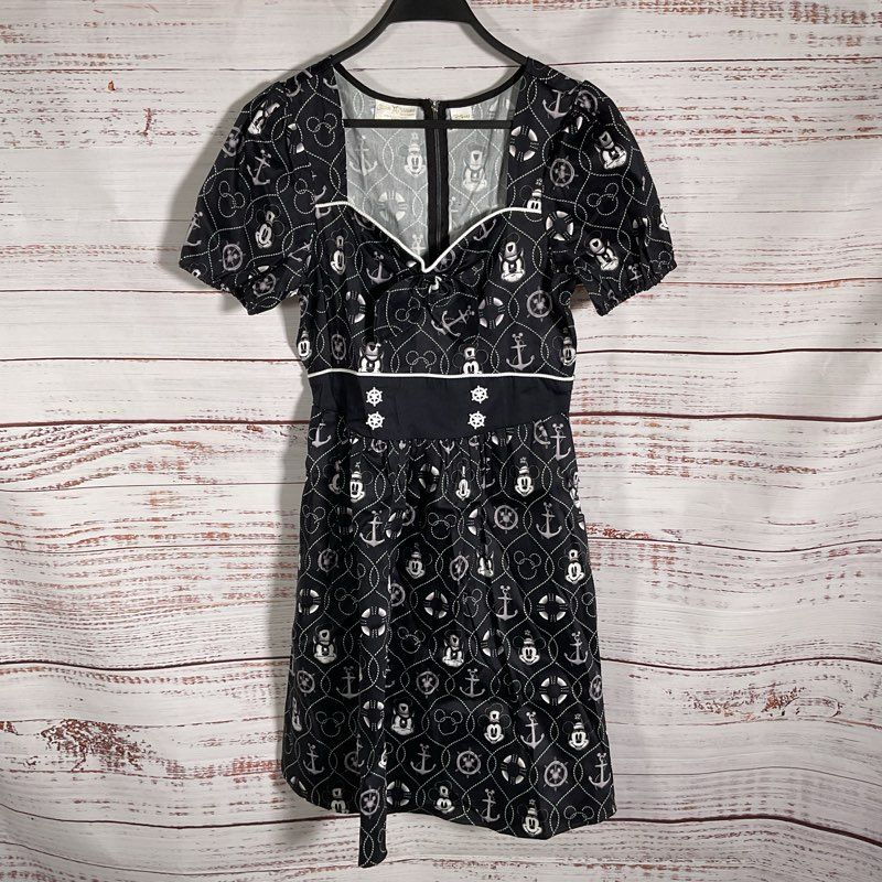 Disney Loungefly Stitch Shoppe Steamboat Willie Karla Dress Black Mickey Size M