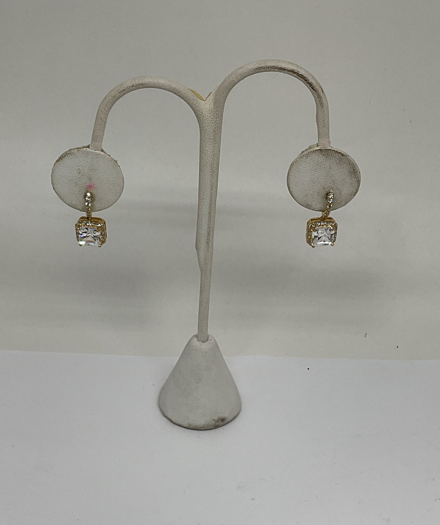Lot 3 Sterling Silver Gold Tone Earrings with Rhinestones