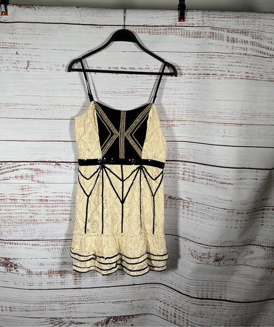 NWT Women's Free People Crochet/Beaded Mini Dress Size 6 Retail $250