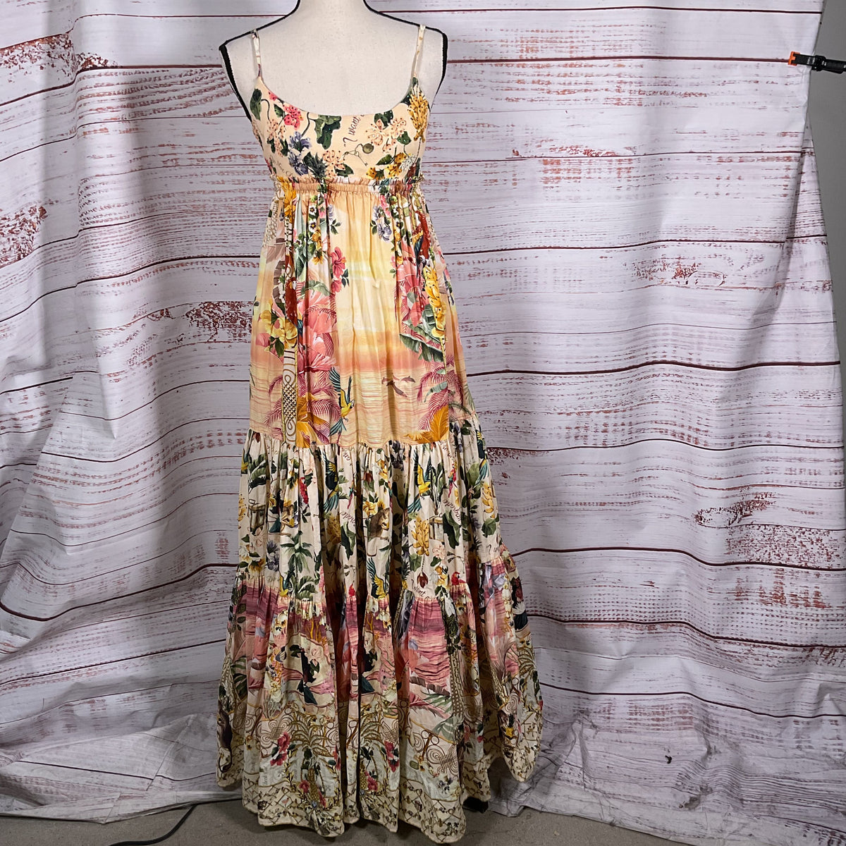 NWT CAMILLA White Lotus Jersey Bodice Dress- SZ S (RETAIL $750)
