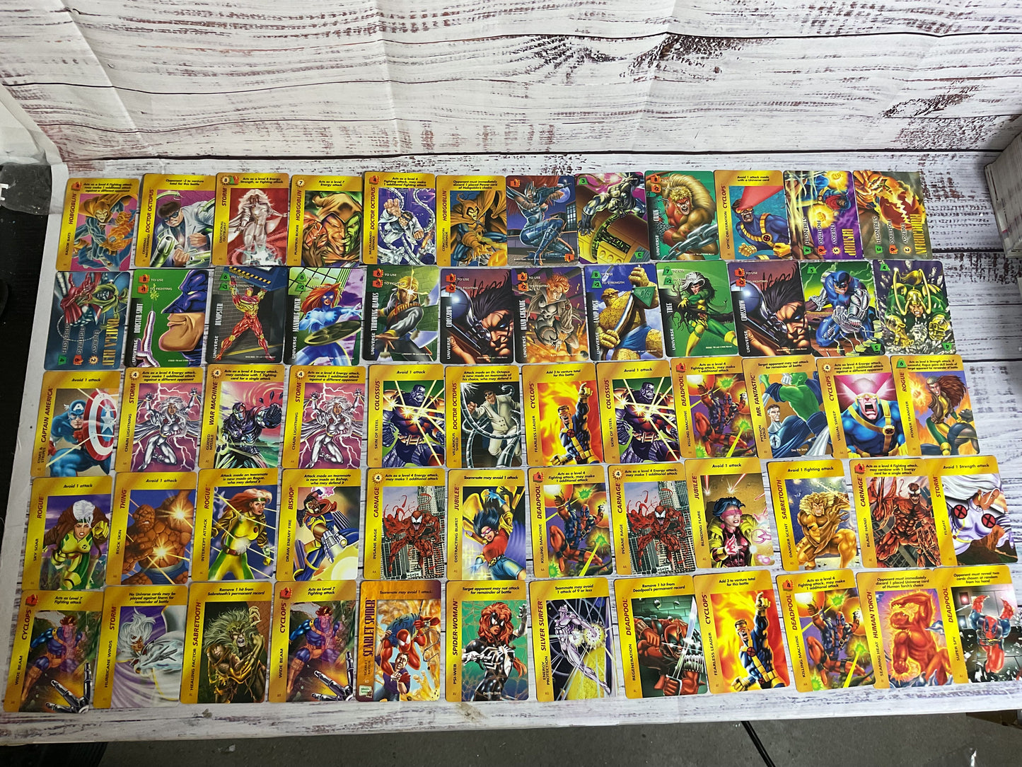 1985 MARVEL OverPower Card Game- 157 Cards Total