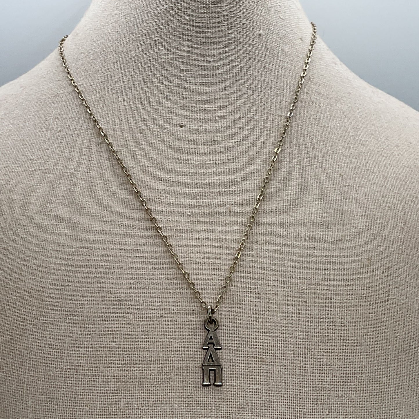 Sterling Silver Alpha Delta Pi Sorority Pendant 16.25" Chain Necklace- 2.60g