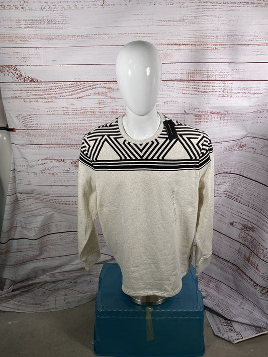 NEW Sean John Heather Grey & Black Top Pattern Pullover Long Sleeve Size 3XL