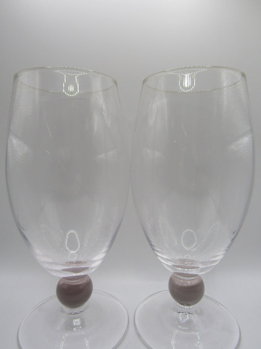 Helle Mardahl Clear Punch Plum Water Glass Set of 2