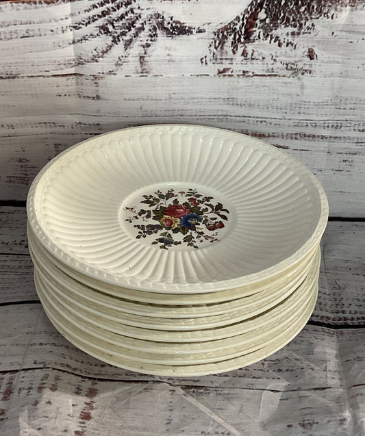 Wedgwood Conway Edme Tea Coffee Set of 8 Saucers Multicolor