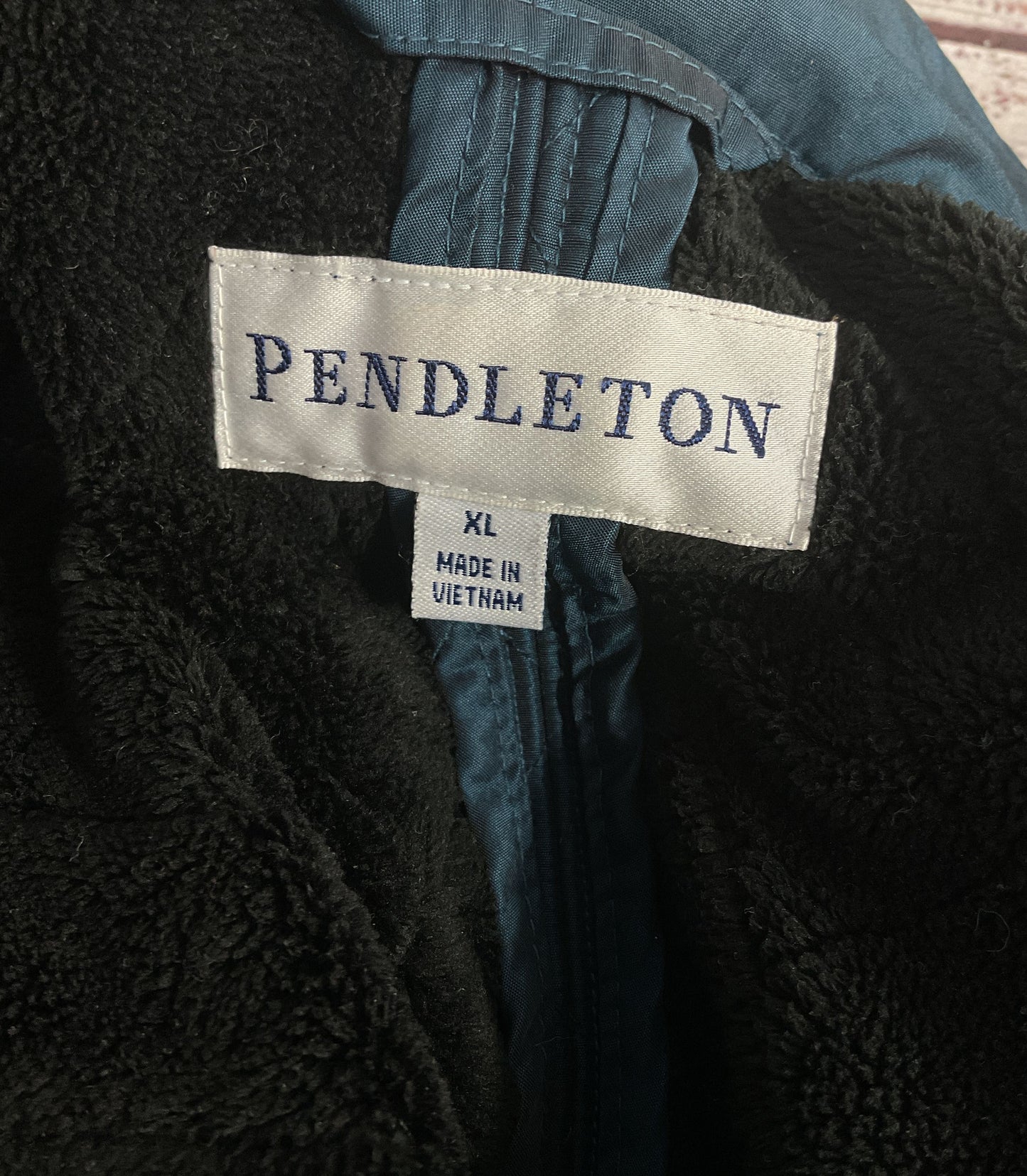 Pendleton Quilted Fleece Lined Jacket Blue XL