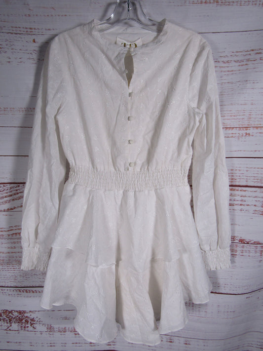 The Jetset Diaries Sundown Romper Women's White Lace Romper Size S