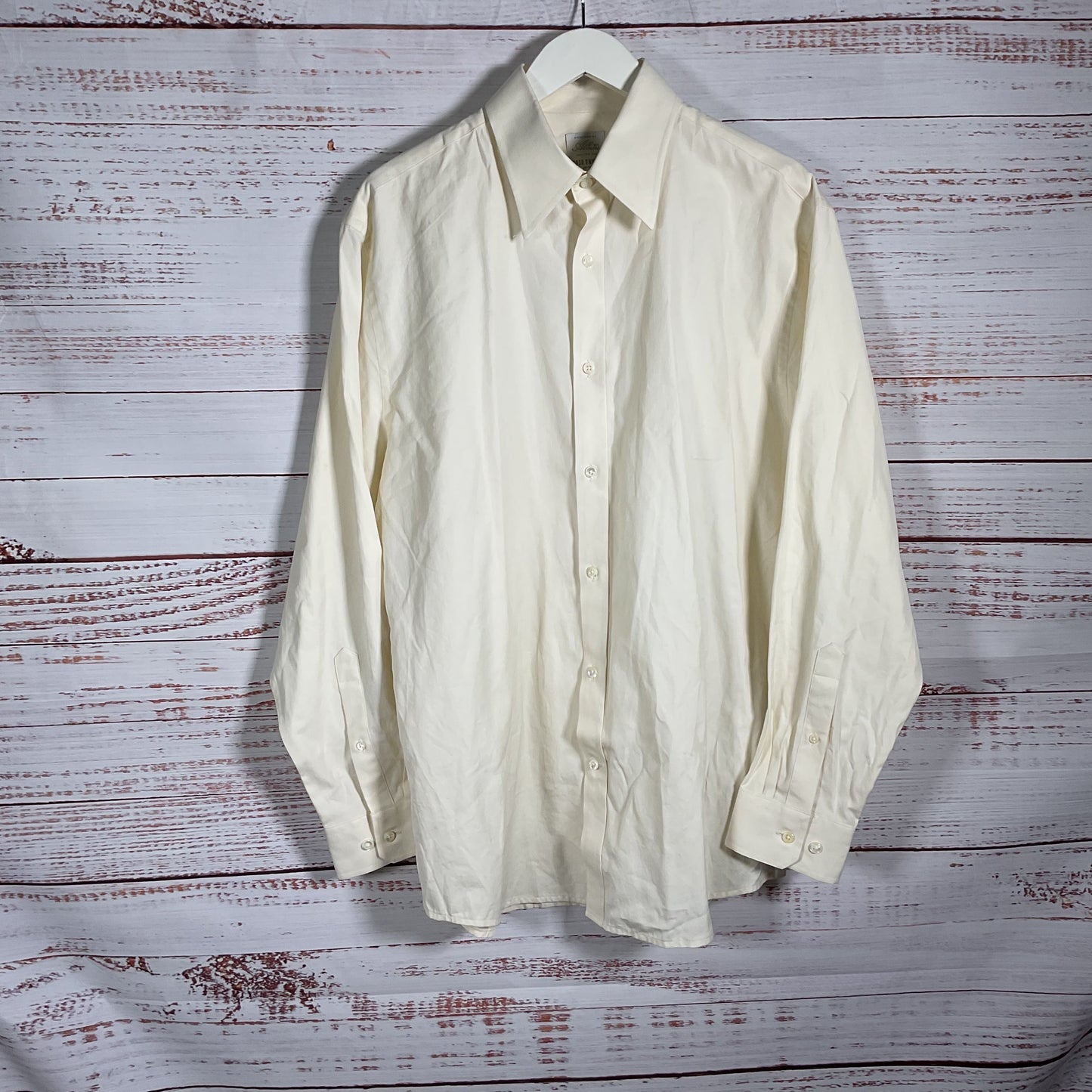 Todd Snyder Albini Long Sleeve Ivory White Button Up Shirt - Size 17