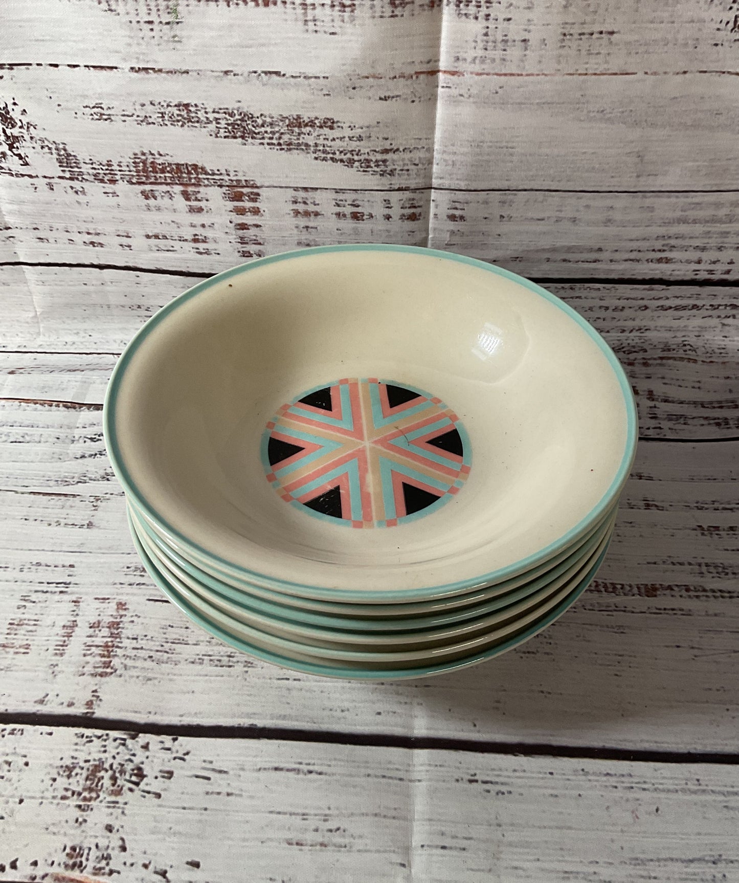 Zuni Sango Stoneware Japan 6 Cereal Bowls AS IS
