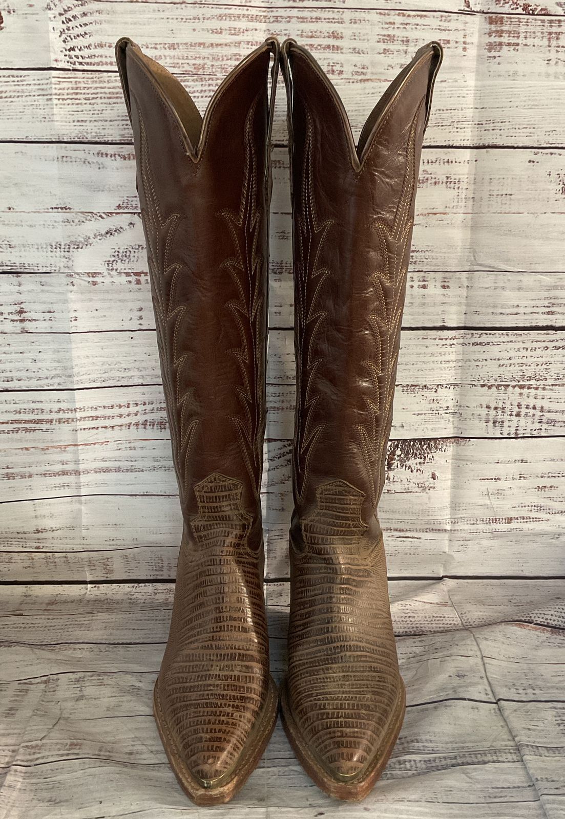 Wonderwest Havannah Tall Western Snip Toe Boots Brown 7