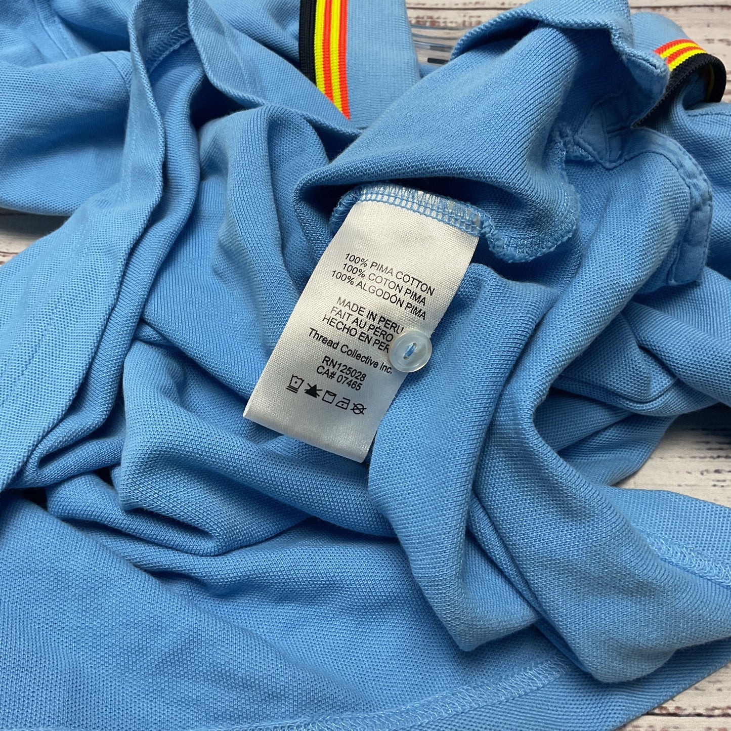 Psycho Bunny Light Blue Pique Polo Shirt - Size 6-L