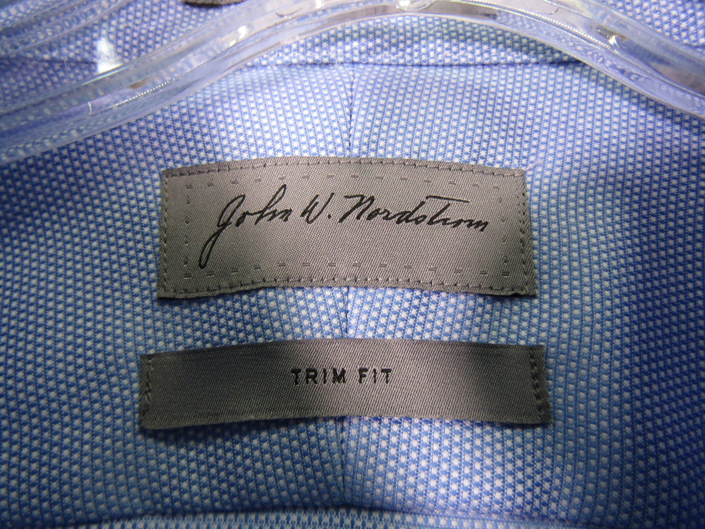 Nordstrom Men's Blue Long Sleeve Button Down Cotton Shirt Size 17/ 36-37