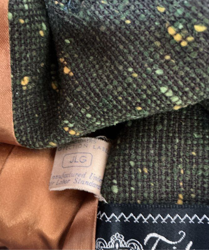 Women's Vintage Fairbrooke Green Wool Blend Jacket Size L