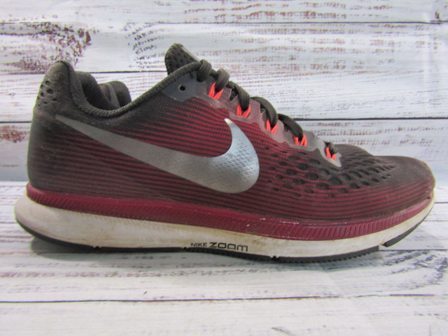 Nike Air Zoom Pegasus 34 Women's Black Berry Low Top Sneakers AH7949-200