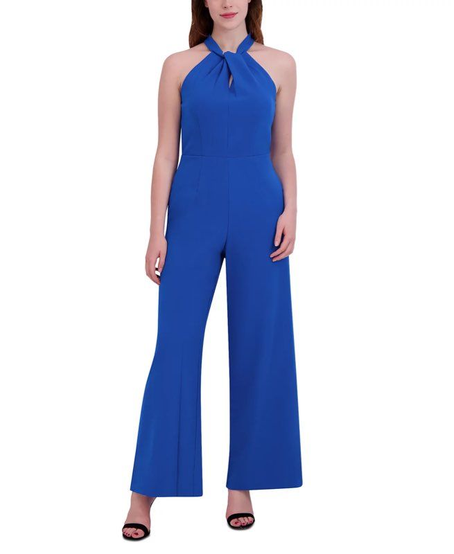 NWT Women's Julia Jordan Twist Front Jumpsuit in Royal Blue Size 8 Retail $139