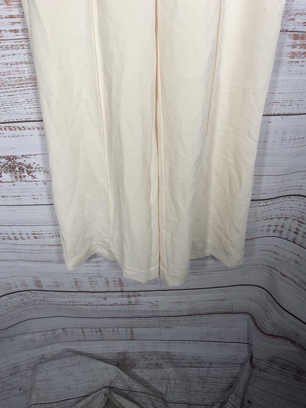 NEW Tuckernuck Women's Cream Wide Leg Acetate Pants Size 14