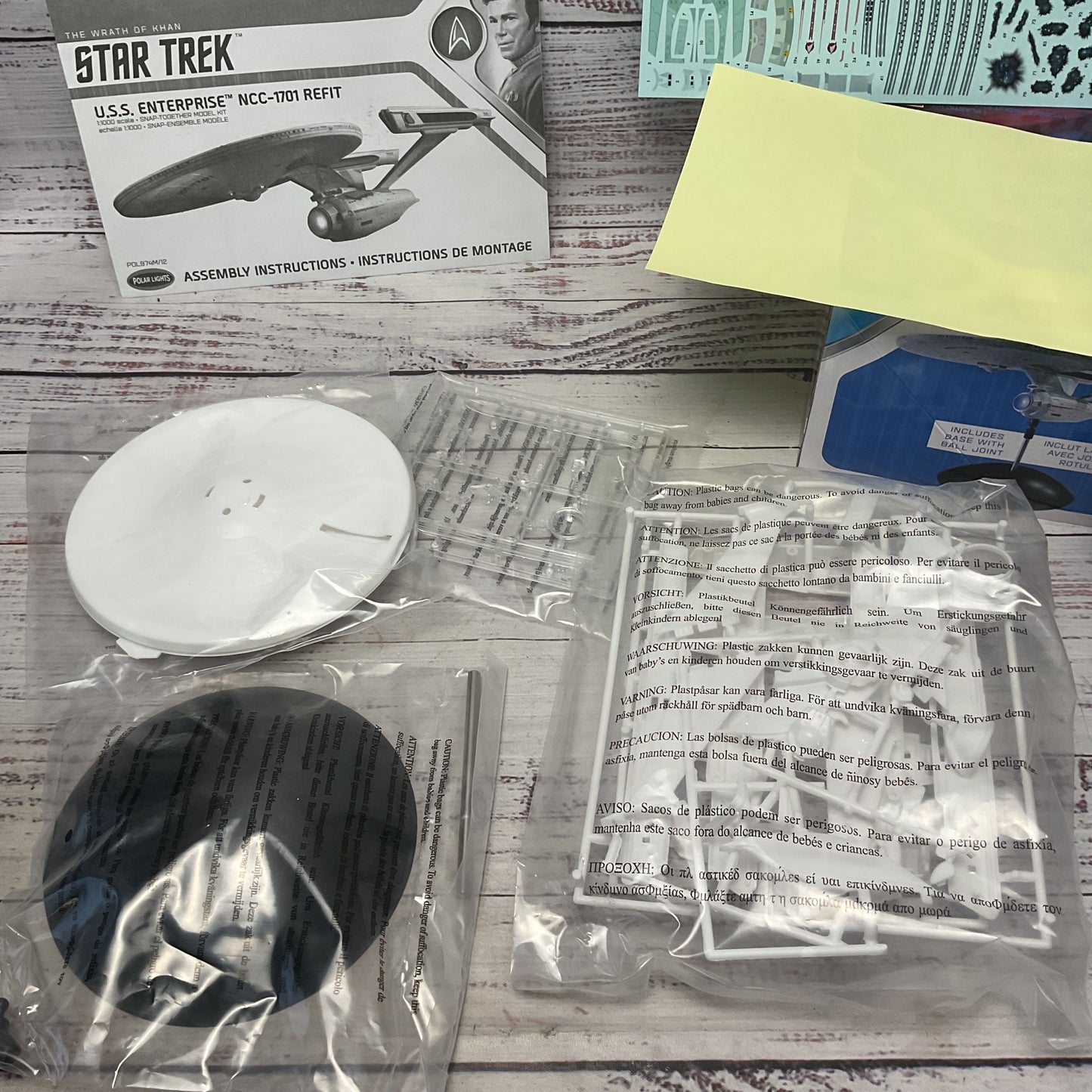 Polar Lights Star Trek Wrath Of Khan U.S.S. Enterprise NCC 1701 Snap Model Kit