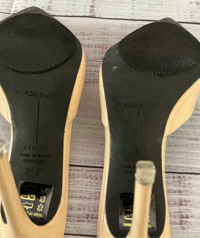 Women's Black Suede Studio Beige Mules Size 6 Retail $300 LOW STOCK ONLINE