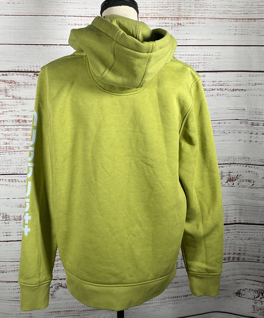Carhartt Relaxed Fit Midweight Logo Sleeve Sweatshirt Green Olive Heather M