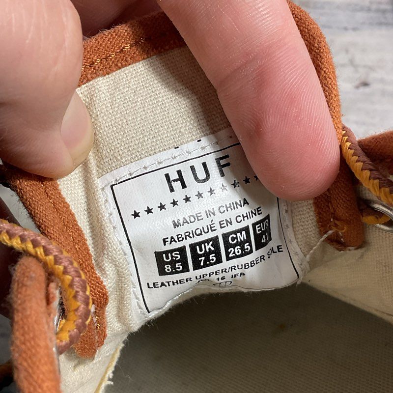 HUF Cromer Brown Leather Sneaker Men's 8.5 US