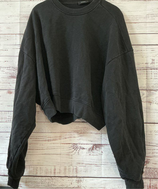Women's Wardrobe NYC Black Sweatshirt Size M/L Retail $180 AS IS