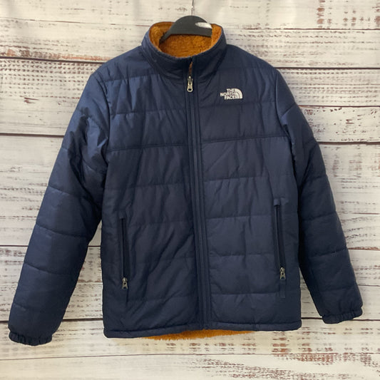 NORTH FACE Black/Brown Sherpa Boys Reversible Jacket- SZ L