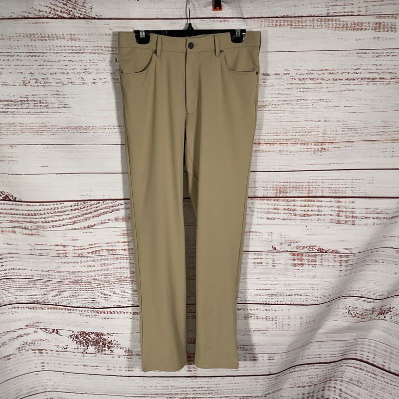 Johnnie-O Momentum Stretch Knit Performance Slacks Khaki Pants - Size 30x30
