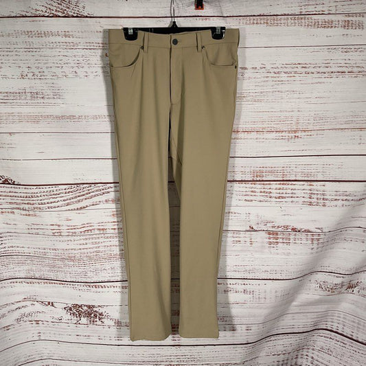 Johnnie-O Momentum Stretch Knit Performance Slacks Khaki Pants - Size 30x30