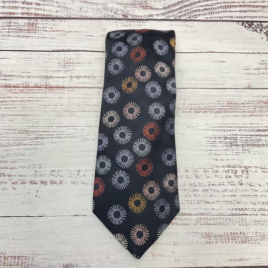 Ted Baker London Navy Blue Multi Color Embroidered Silk Neck Tie - Size 60"L 4"W